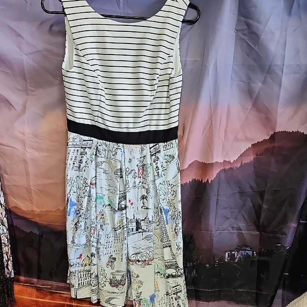 3/$15.00Chetta B Striped and Printed Midi Dress